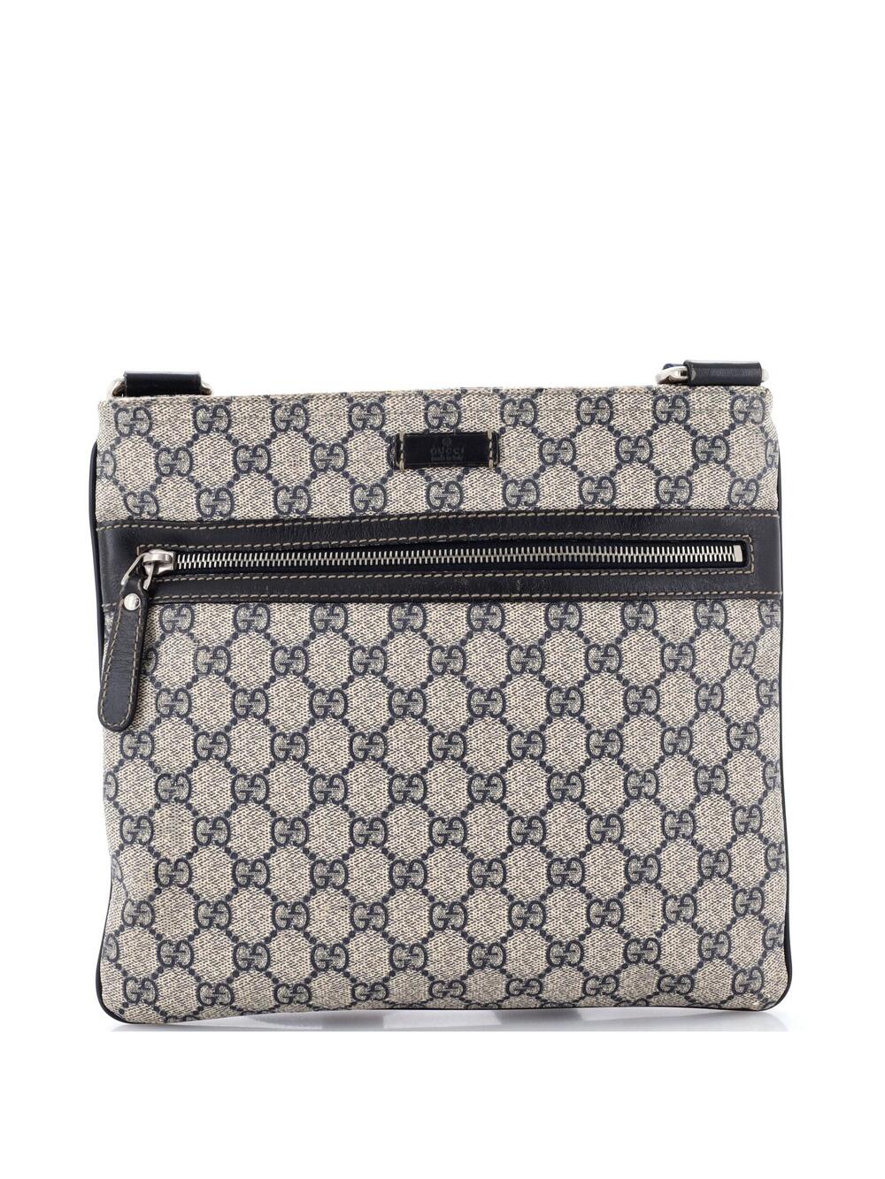 Gucci Front Zip Flat Messenger Bag Gg #340357G64B